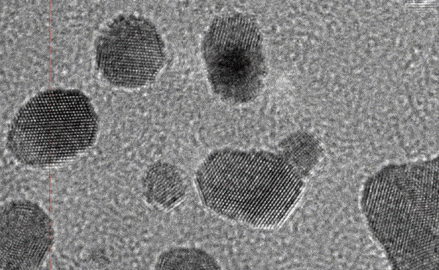 Au nanoparticles ARM 200F in Kyushu University